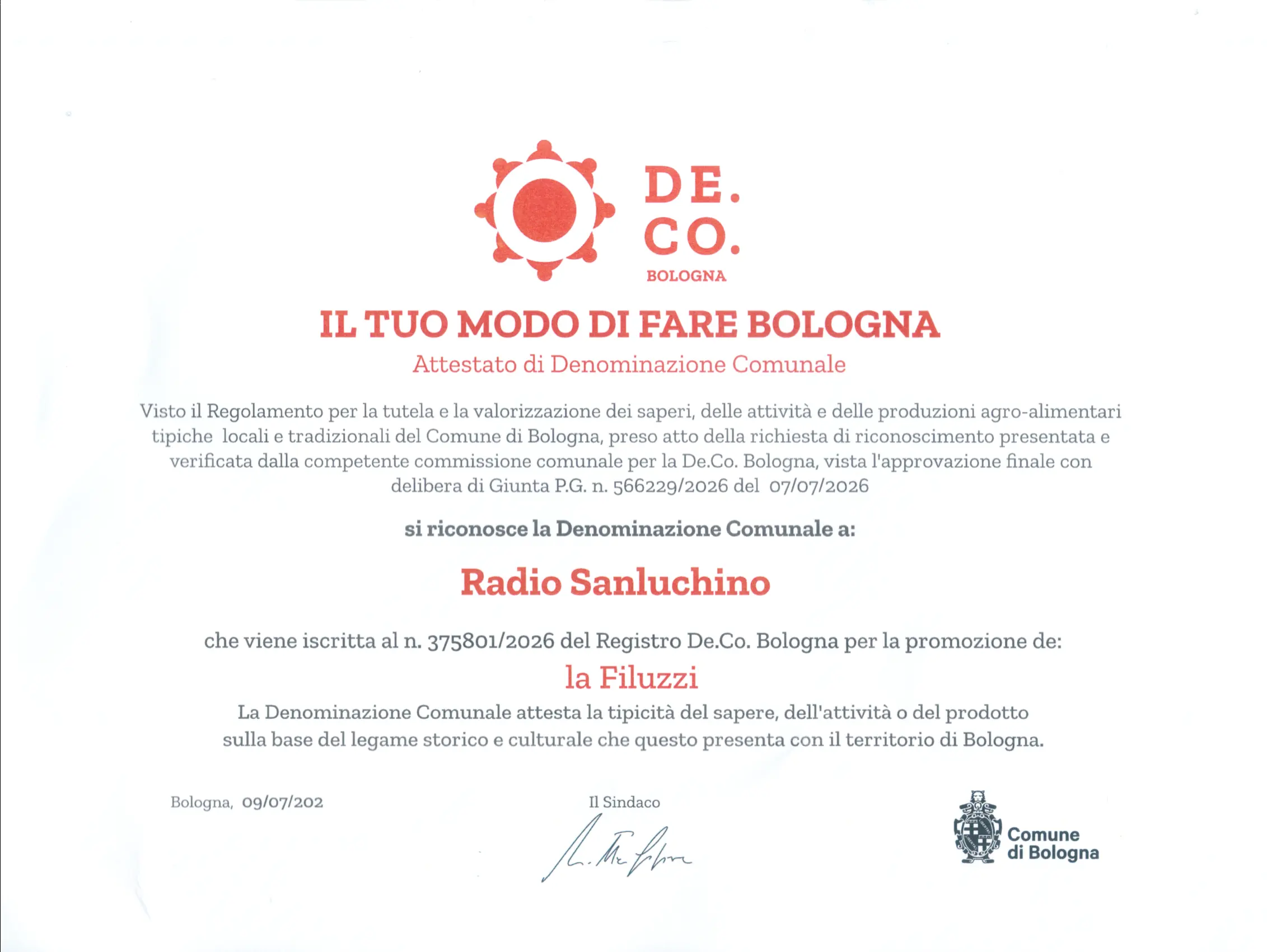 De.Co. Filuzzi Bologna